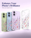 GVIEWIN for iPhone 17 Case Floral Clear Slim Women — 5