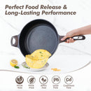 SENSARTE Nonstick Frying Pan Skillet with Lid, 12 Inch Large Deep Frying Pan,…