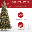 Best Choice Products 6ft Pre-Lit Pre-Decorated Pine Artificial Christmas Tree w/Twinkling LEDs, 1,000 Flocked Frosted Tips, 59 Pinecones, 250 Lights, Base — 5