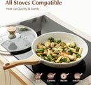 SENSARTE 8Inch Nonstick Ceramic Frying Pan with Lid, PFAS/PTFE/PFOA Free