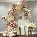 Dusty Pink Beige Balloons, 60Pcs Girls Women Pastel Birthday Party Balloons | Pink White — 7