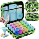 ARTDOT 30 Slots Storage Container for Diamond Art Kits for Adults,Portable Diamond Painting Storage Box with Accessories and Tools | Green | Small — 1