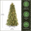 National Tree Company 6.5ft Pre-Lit Tiffany Fir Slim Christmas Tree — 4