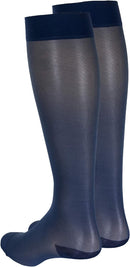 Truform Sheer Compression Stockings, 15-20 mmHg, Women's Knee High Length, 20 Denier, Blue, X-Large | X-Large (1 Pair) — 2