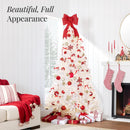 Best Choice Products White Christmas Tree 6ft Pre-Lit Artificial Pine Tree Premium Holiday Decoration w/Warm White Lights, Stand, Easy Assembly — 3