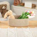MiniArk Small Storage Baskets for Organizing | Closet Organizer Bins | Shelf Toy Basket | Woven Rope Baskets | Cube Decorative Box | Shallow Basket | L11.5xW7.5xH4.7| Brown — 5