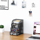 EasyPAG Mesh Desk Organizer with 3 Drawer Office Desktop Organizers and Accessories Stationery Caddy for Office, Home, Students, Black — 5