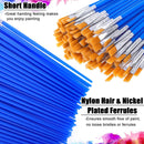 100Pcs Small Paint Brushes Bulk, Anezus Flat Top Acrylic Classroom Brush for Kids Mini Paint Brushes for Touch Up Crafts Detail Painting | Flat Paint Brushed — 4