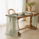 Sage Green Cheesecloth Table Runner 120 Inches Fall Party Home Decorations | 35"x120"(Pack of 1) — 2