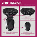 Bukihome T-Shape Heel Grips for Women Men, Comfort Gel Heel Pads for Shoes - Black | 2 Pairs — 4