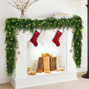 9 FT Artificial Norfolk Pine Garlands with Lights, Pre-Lit Christmas Garland, Real Touch Pine Artificial Faux Greenery Garland for Table, Mantle, Wall, Indoor, Outdoor Christmas Decorations — 1