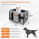 YUNIQUE Soft-Sided Cat & Dog Carrier for Pets Up to 15 Lbs, Airline Approved Collapsible Travel Puppy Carrier with Lightweight Fabric Design (Grey) — 5