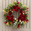 Christmas Wreaths for Front Door, Soomeir 24 Inch Outdoor Christmas Wreath with Lights, Large Prelit Wreath for Holiday Winter Window Outdoor Indoor Xmas — 6