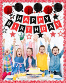 Happy Birthday Decorations, Party Decorations Banners for Men Boys | Black Red — 4