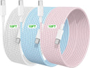 10FT USB C to C Fast Charger Cord for iPhone 18 17 16 15,60W Long Heavy Duty Braided Apple C to C Cable Fast Charging for iPhone 18 Pro Max/iPhone Duo/17 16 15 Pro,15 Plus/iPad Pro 10 inch-Colorful 1