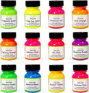 Angelus Neon Acrylic Leather Paint Set – 12 Vibrant Colors, 1 oz Each – Non-Toxic Leather, Canvas, Wood Paints for Customization and — 1