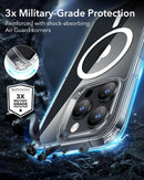 ESR for iPhone 16 Pro Case, Compatible with MagSafe, Shockproof Military-Grade Protection, Magnetic Phone Case for iPhone 16 Pro, Classic Hybrid Case (HaloLock), Clear — 3