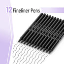 Mr. Pen- Black Fineliner Pens, 12 Pack, 0.4mm Fine Point — 2