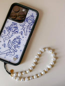 Drawwind Phone Charm Strap Cute Wrist Straps Cell Phone Charm String Y2K Aesthetic Lanyard Wristlet Chain for Case Camera AirPods Bags Keychains (Classic Pearl) photo 4