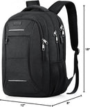 BIKROD Travel Laptop Backpack for Men and Women, 17 Inch Large School Backpacks for Teens, Business Anti Theft Durable Back Pack, Water Resistant Computer Bag, Black | 17.3 Inch — 6