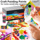 Caliart 24 Colors Acrylic Paint Set with 12 Brushes, 100 Colors Watercolor Paint Set — 5