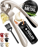 Zulay Kitchen Premium Garlic Press Set - Rust Proof Professional Garlic Mincer Tool - Easy-Squeeze, Easy-Clean with… — 1