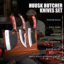 Huusk Kitchen Knife Set - Hand Forged Viking Chef Knives for Meat, Men Gift — 6
