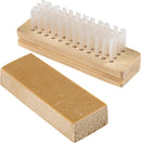 Fiebing's Suede Shoe Cleaner Kit (2 Pack) - Includes Nylon Bristle Brush & Dry Cleaning Bar for Suede & Nubuck - Color Safe Stain Eraser Restore Nap Finishes on Suede Shoes, Boots, Jackets, Couch — 2
