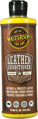 MASTERSON'S CAR CARE MCC_116_16 Leather Conditioner Dry-to-The-Touch - Restores Leather Interiors, Seats, Boots, Bags, Apparel - Protects Against Cracking and Fading (16 oz) — 1