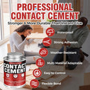 Contact Cement with Brush, Heavy Duty Neoprene Contact Adhesive, Flexible, Strong Bonding, Waterproof Glue for Wood,… — 2