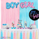 Pink and Blue Party Photo Backdrop - 3.2ft X 8.2ft - 2 Packs | Pink & Blue — 2