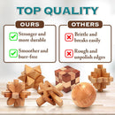 Brain Teaser Wooden Metal Puzzles - Easter Gifts for Kids Teens Brain Teaser Disentanglement Iron Link Unlock Interlock Game Chinese Ring Magic Trick Toy for Party Favors Kids Adults Challenge 32pack — 3