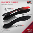 Physix Gear Orthotic Insoles for Men & Women - Arch Support Orthotics Insole, Orthopedic Insoles, Inserts for Men & Women, Foot Insoles for Plantar Fasciitis Comfort, Shoe Insert, Feet, Red/Black, M — 3