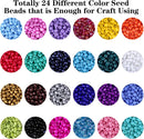 4500pcs 24 Color Seed Beads 4mm 6/0 Round Beads for Bracelet Making — 8