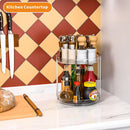 2 Tier Lazy Susan Turntable for Cabinet,Countertop,Pantry,9.5"W Spinning Seasoning Organizer,Double Rotating Kitchen Spice Rack Organizer and Condiments,Medicine,Vitamin Bottle Organizer Carousels,1Pc — 4