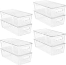 Vtopmart 8pcs Clear Stackable Storage Bins with Lids — 1