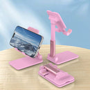Cell Phone Stand, Adjustable Angle and Height Cell Phone Holder for Desk, Foldable and Portable, Anti-Slip Silicone Pad, Compatible with All Mobile Phones and 4-8 Inch Devices, Pink photo 5