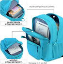 abshoo Classical Basic Womens Travel Backpack For College Men Water Resistant Bookbag (PowDerBlue) | 16.5 Inc — 2