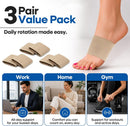 Arch Supports for Plantar Fasciitis Relief - Compression Sleeve & Foot Brace For Heel Pain, Bone Spurs, Flat Feet, High Arches - Copper Infused Arch Support Bands for Women & Men Over Socks - One Size - Beige - 3-PACK | Beige - Fits Most — 4