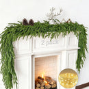 2 Pcs 6 Ft Christmas Norfolk Pine Garland with Lights for Mantle — 1