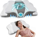 Pain Relief Cervical Pillow for Neck Support, Adjustable Ergonomic Pillow - Grey — 1