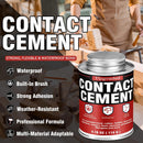 Contact Cement Adhesive 4.16 Oz, High Performance Neoprene Contact Adhesive with Brush, Flexible & Strong Bonding… — 2