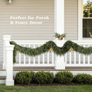 9FT Realistic Christmas Cedar Garland for Mantel, Soft Touch with Lights — 8