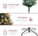 Best Choice Products 6ft Pre-Lit Pre-Decorated Pine Artificial Christmas Tree w/Twinkling LEDs, 1,000 Flocked Frosted Tips, 59 Pinecones, 250 Lights, Base — 6
