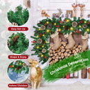 Christmas Garland, 12FT Prelit Christmas Garland with 100 LED Lights, Greenery Xmas Garland with 20 Pine Cones 90 Red Berry Christmas Decoration for Indoor Outdoor Home Mantel Fireplace — 4