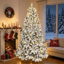 Maylaviu 6ft Pre-lit Christmas Tree, Flocked Christmas Tree with 350 UL Lights & Pine Cones & 888 Tips, Snow Frosted Artificial Christmas Tree Prelit, Auto Hinged Spruce Xmas Tree for Holiday Decor — 7