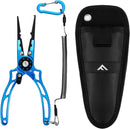 FLISSA Fishing Pliers, Safety Lock Design Fish Pliers Saltwater, Aluminum Hook Remover, Titanium 6Al-4V Jaw and Tungsten Carbide Line Cutters, Sheath & Lanyard, Fishing Gear Gifts for Men | 8-inch — 1