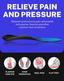 WalkHero Plantar Fasciitis Insoles, High Arch Support Inserts Men Women | Blue — 4