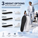 3 Pairs 0.6 in/1 in/1.4 in 4D Cloud Height Increase Insoles, Black, US 9-11 — 2
