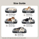 Brand Bedsure 360°Oval Bolster Orthopedic Dog Beds Large Sized Dog,35" Grey